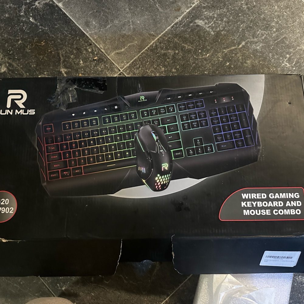 RGB Wired Gaming Keyboard and Mouse Combo - Black